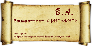 Baumgartner Ajándék névjegykártya